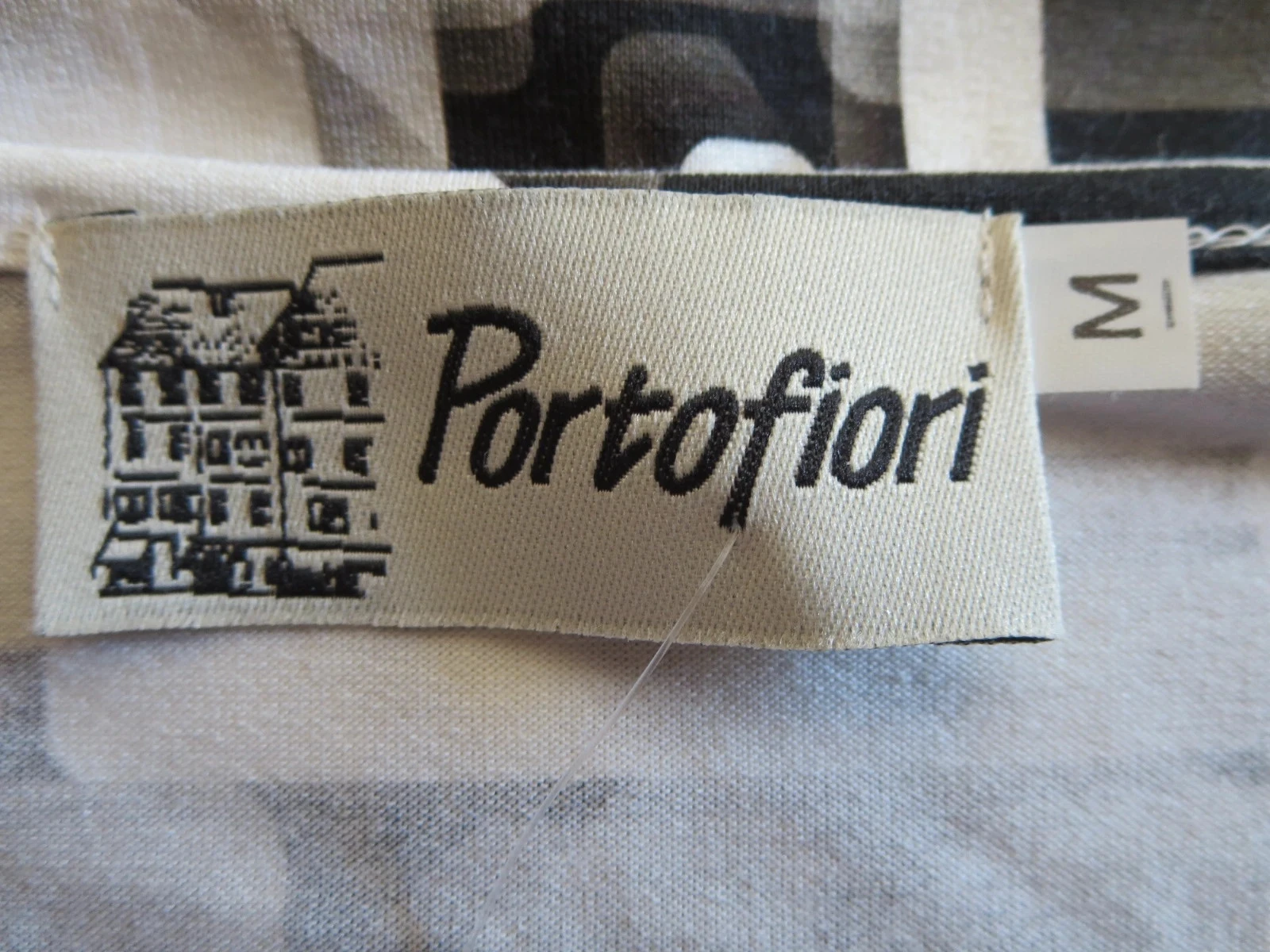 Haut T-shirt Portofiori neuf avec étiquette, Taille 38 - Graphique Noir et Blanc – photo 5
